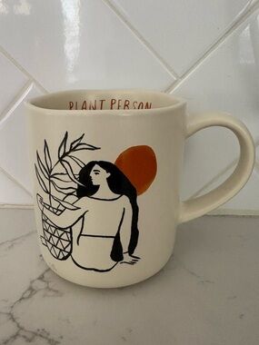 Anthropologie opal house plant lover ceramic mug